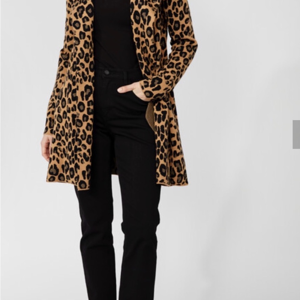 Frank Lyman Design Animal Print Cardigan